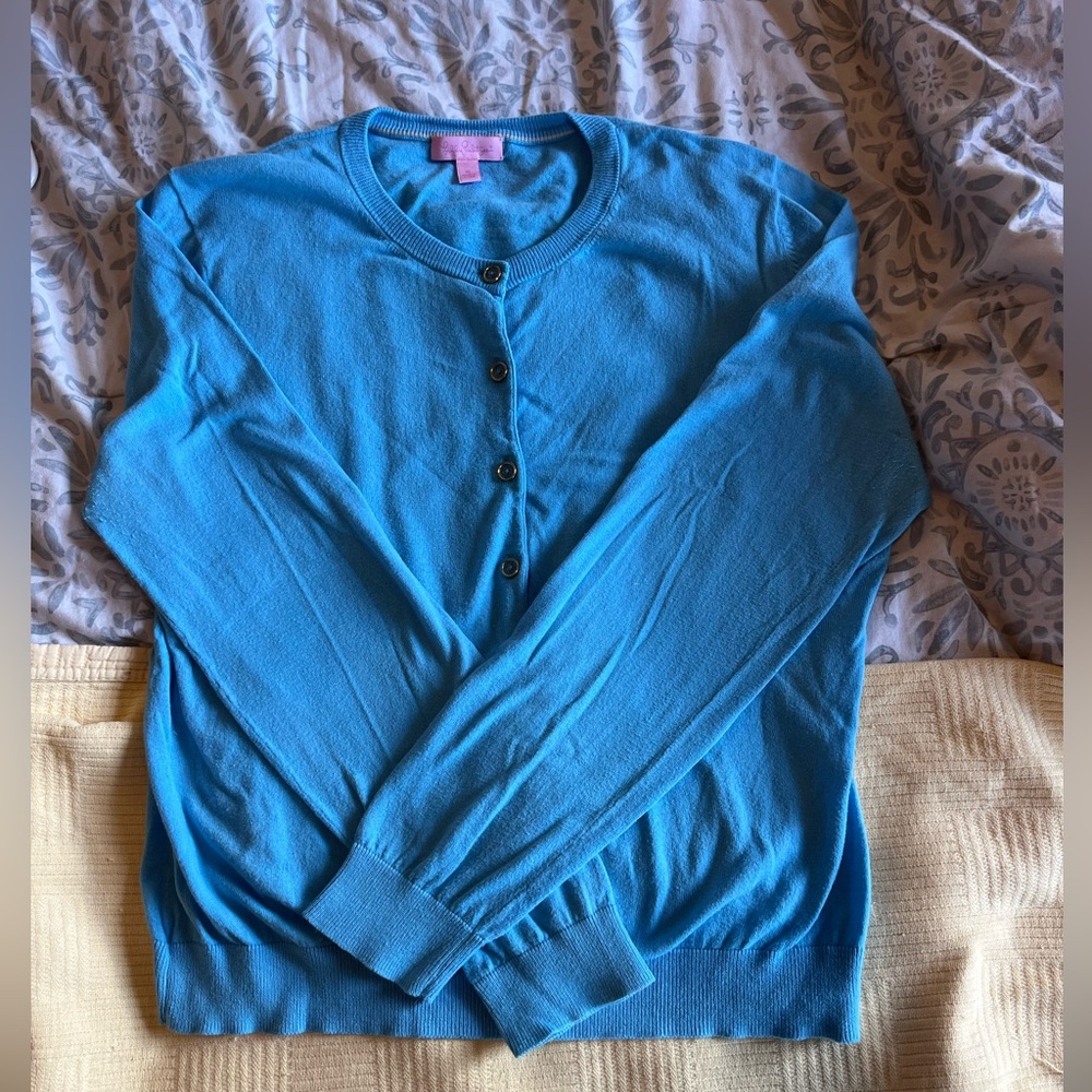 Lilly Pulitzer Women’s Lightweight Blue Button Cardigan- Size Xl 💙